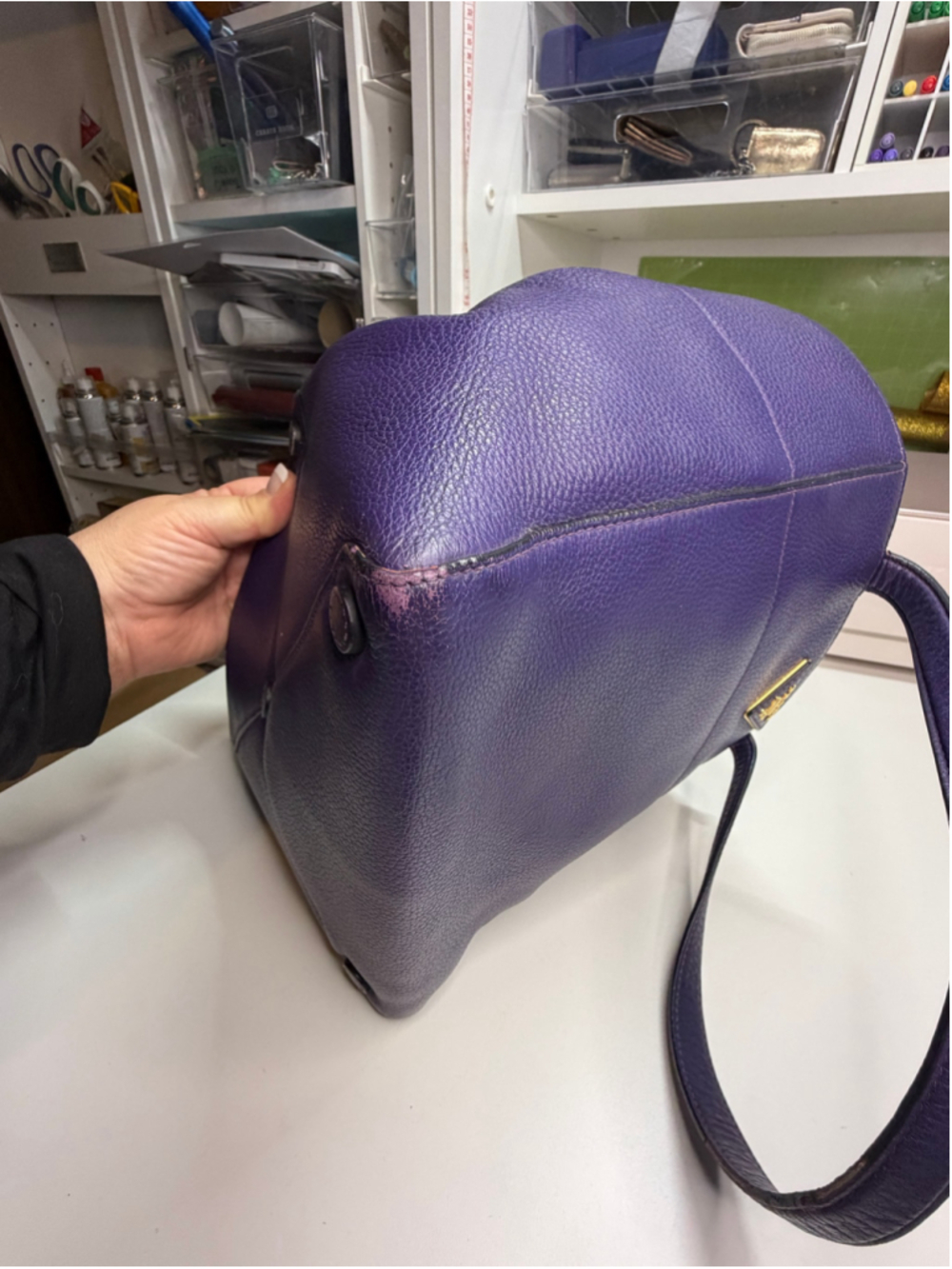 Women's Prada Leather Tote Bag One Size Purple - Picture 6 of 13